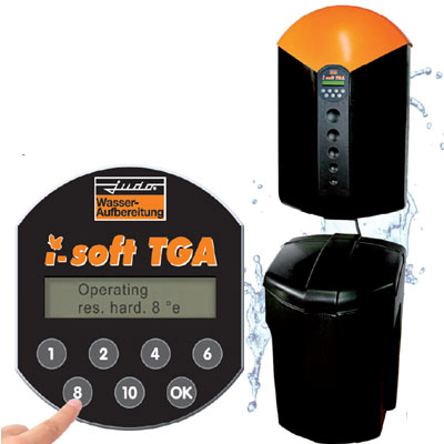 Дисплей установки умягчения воды непрерывного действия I-Soft-TGA